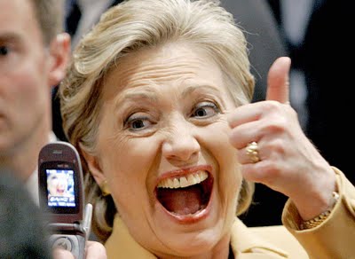 A photograph of Hillary Clinton smiling broadly accompanies the caption “Americans are insincere”.