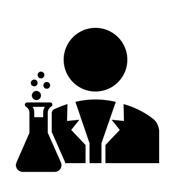 A scientist-in-a-lab-coat icon beside the statement.