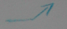 A blue arrow running along a line and then rising to the right.
