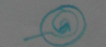 A blue spiral inside a circle with a short tail.