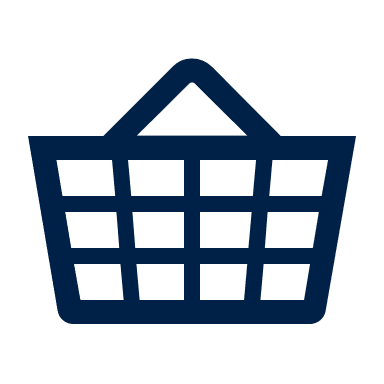 Icon of a shopping basket, shown before the word Register.