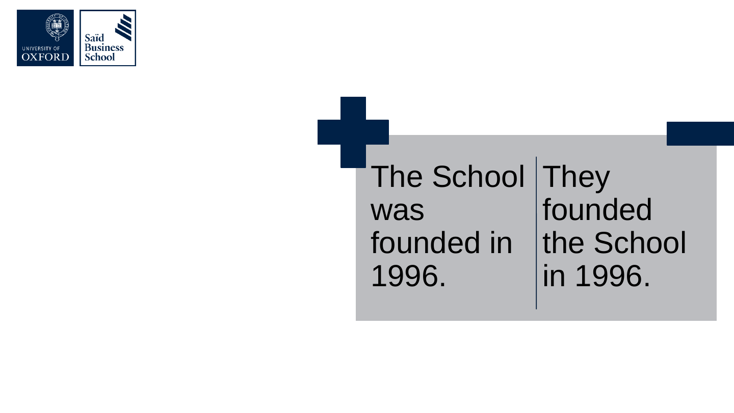 The slide's original page: two grey boxes side by side with a dark blue plus sign above the left box and a dark blue minus bar above the right box.